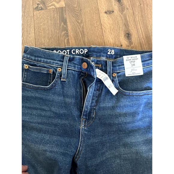 New J.Crew 10" demi-boot crop jean in Ocean wash Size 28 - Picture 5 of 9